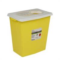 Chemotherapy Sharps Container, SharpSafety 1-Piece 17-1/2 H X 15-1/2 W X 11 D Inch 8 Gallon Yellow Hinged Lid, 8985 - EACH