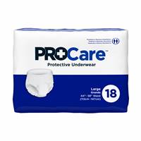 ProCare Adult Underwear Pull On Large Disposable Moderate Absorbency, CRU-513 - CASE OF 72