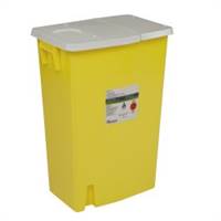 SharpSafety Chemotherapy Sharps Container 1-Piece 26 H X 18-1/4 W 12-3/4 D Inch 18 Gallon Yellow Hinged Lid, 8989 - SOLD BY: PACK OF ONE