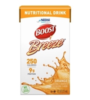 Boost Breeze Orange, 8 Ounce, Nutritional Supplement Drink by Nestle - Case of 27