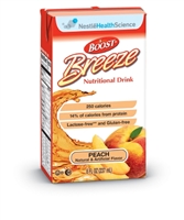 Boost Breeze Peach, 8 Ounce, Nutritional Supplement Drink by Nestle - Case of 27