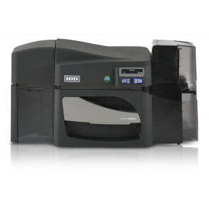 Fargo DTC4500e Dual-Sided Color ID Card Printer and Smart Card Encoder Graphic