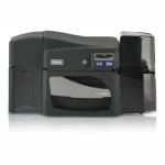 Fargo DTC4500e Dual-Sided Color ID Card Printer with MSE and Smart Card Encoder Graphic