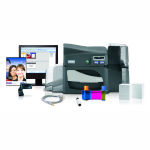 Fargo DTC4500E 5122 System System containing DTC4500e Single-Sided Printer with 5122 Contactless Encoder + YMCKO Ribbon + 3 Pck Cleaning Rollers Graphic