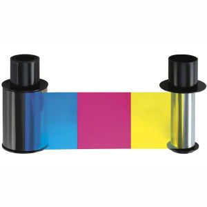Fargo HDP5000 5-Panel (YMCKK) Half-Panel Color Ribbon Graphic