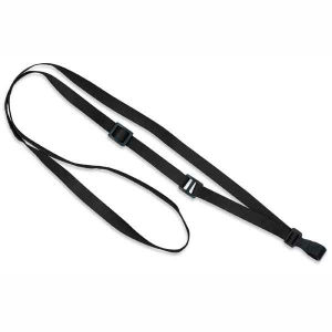 Brady Standard Lanyard, 1/8" Round, Black, Break-away with Bulldog "U" Clip. MOQ 100 Graphic