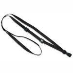 Brady Black Flat Braid Break-away Lanyard with Universal Slide Adapter and Nickel Plated Steel (NPS) Split Ring, 36" Length, 3/8" Width, Bag of 100, Pieced and Sold in Full Bags Only Graphic