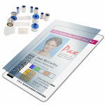 Zebra P520C/P520i Hand Applied Peel-N-Stick "Genuine Secure" Hologram Laminates Graphic