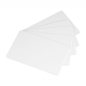 Evolis PVC Blank Long Cards - White Mirror Finish - 20 mil - 150 MM X 50 MM Graphic