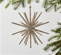 Grasslands Road Starburst Ornament - 8", Gold Glitter / Copper