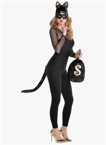 Women's 4-Pc Halloween Costume Cat Burglar Accessory Kit