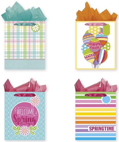 Large Easter Day Gift Bags, Set Of 4