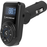 Scosche Bluetooth Handsfree Car Kit with FM Transmitter, Black