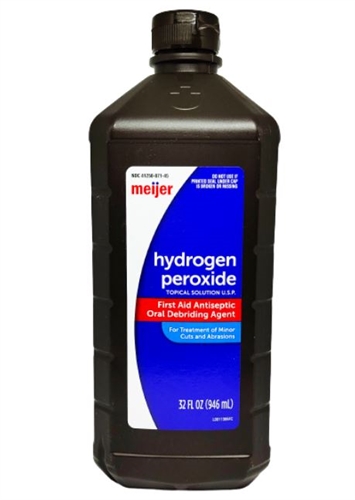 Meijer 3% Hydrogen Peroxide USP First Aid Antiseptic, 32 fl. oz. / 946 ml - Pack of 2