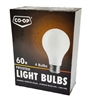 CO-OP Frosted Light Bulbs 60W, Pack Of 4 Bulbs