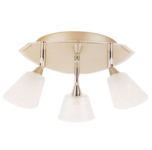 Globe Aspen Collection 3-Light Track Lighting Canopy, Brushed Steel