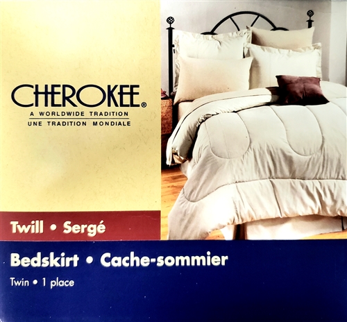 Cherokee Twill Bedskirt - Twin