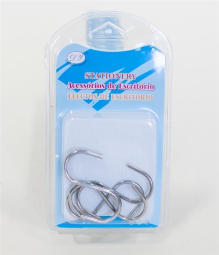 Metal S-shape Hooks, 5pcs/pack