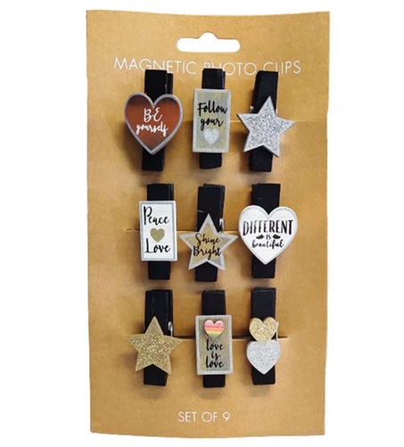 GR Magnetic Photo Clips, Set Of 9