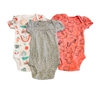 Carter's 3-Piece Bodysuits For Infant Girls, 3M