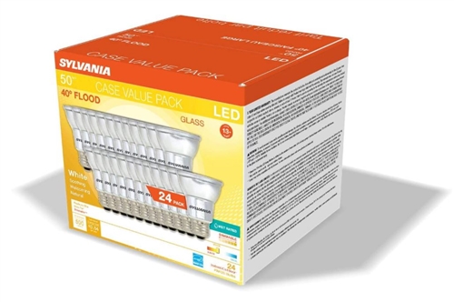 SYLVANIA 40216 PAR20 7W LED Light Bulbs, 24pk