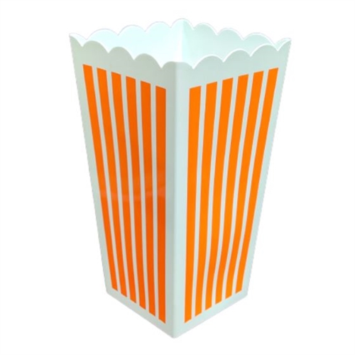 Plastic Popcorn Container, Orange, Set of 2