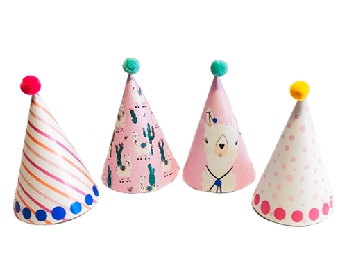 Fun Llama Party Hats, 4CT