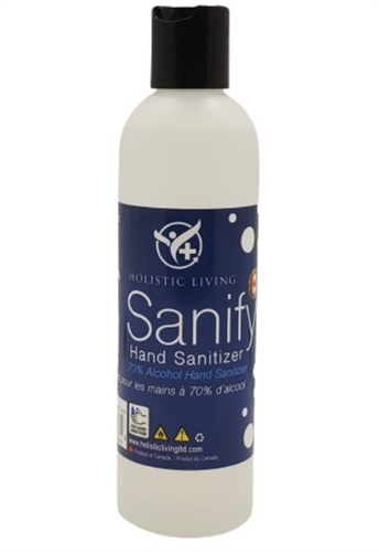 Holistic Living Sanify 70% Alcohol Hand Sanitizer, 8oz / 236ML