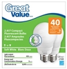 Great Value A17 Compact Fluorescent 9W Bulbs, 2pcs