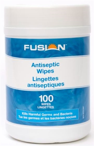 Fusion 75% Antiseptic Alcohol Wipes, 100 CT - Pack Of 12 tubes