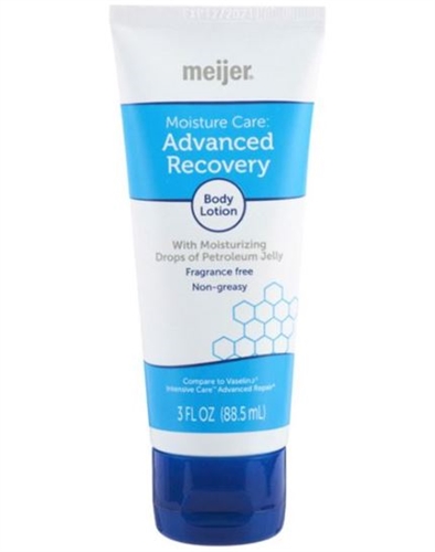 Meijer Moisture Care Advanced Recovery Body Lotion, Fragrance Free, 3 fl oz