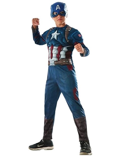 Rubie's Marvel Avengers Captain America Muscle Chest Costume For Boys, S/M/L