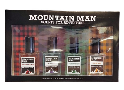 Mountain Man Scents For Adventure By Preferred Fragrance - Mini 4-PC Gift Set