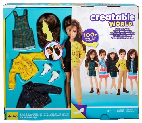 Creatable World Deluxe Character Kit - Chestnut Brown Wavy Hair