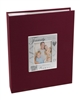 BorderTrends Deluxe Family Self-Adhesive Fabric Photo Album, Burgundy