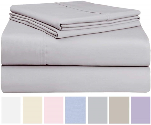 Swan Linens Cotton Rich 4-Piece Bed Sheet Set, King