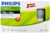 PHILIPS EnergySaver CFL 14W A19 Bulbs - 3 pcs