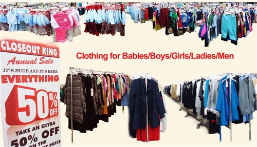 Clothing for all ages and sizes