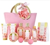 Spa Luxetique Everyday Bath Set Tote, 10 Pcs, Rose/Vanilla