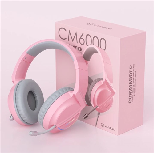VANKYO CM6000 Gaming Headphone With Microphone, Pink