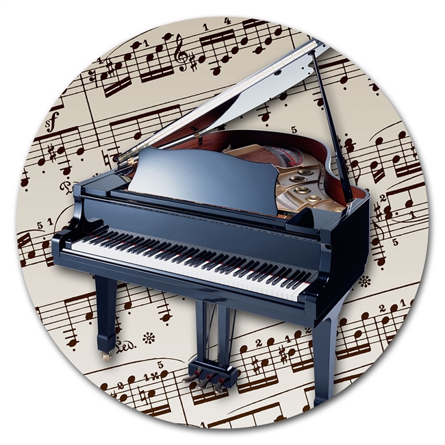 Round Music Instrument Mouse Pad