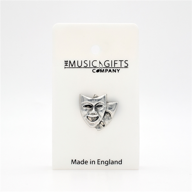 Theatrical Masks Pewter Pin