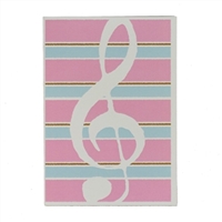 Greeting Card - Pink Treble Clef