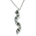 Spiral Keyboard Pendant Necklace