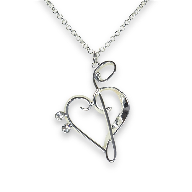 Heart of Clefs Pendant Necklace