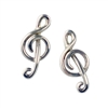 Sterling Silver Treble Clef Earrings