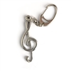 Treble Clef Pewter Keychain