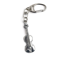 Violin Pewter Keychain