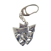 Theatrical Masks Pewter Keychain