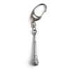 Microphone Pewter Keychain